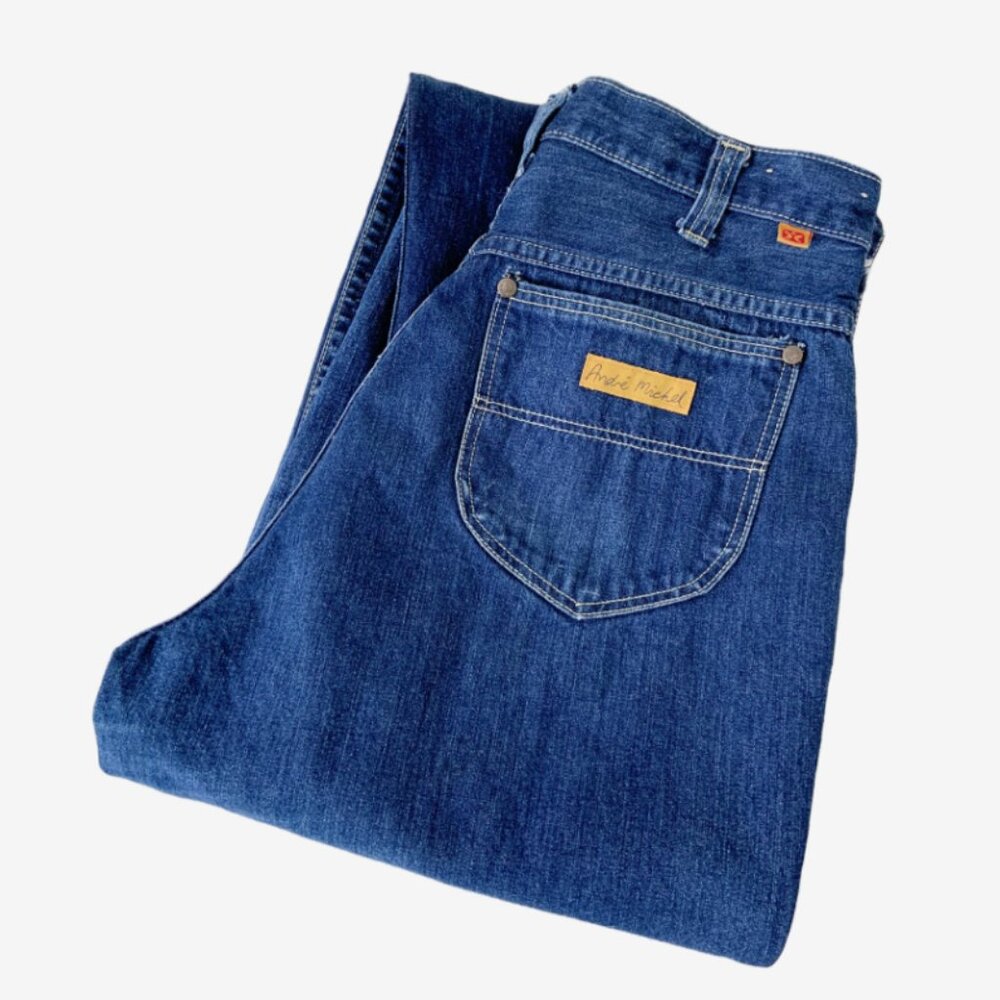 Vintage Dark Denim Jeans by Andre Michel for HOWICK/ Made in Canada / size 28